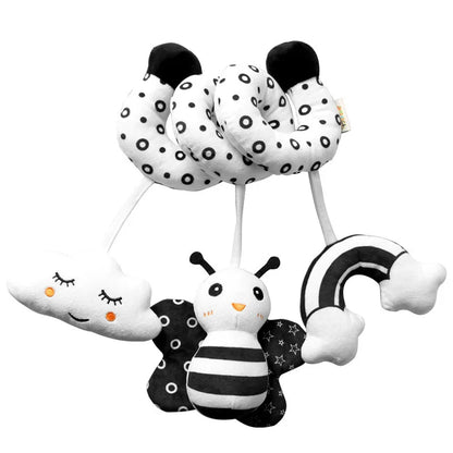 Car Seat Toys Infant Color Elephant Stroller Stretch Spiral Activity Baby Hanging Toys for Crib Mobile Newborn Sensory Toy Gifts