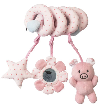 Car Seat Toys Infant Color Elephant Stroller Stretch Spiral Activity Baby Hanging Toys for Crib Mobile Newborn Sensory Toy Gifts